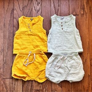 Old navy cotton muslin matching outfit lot bundle lot size 18-24 months